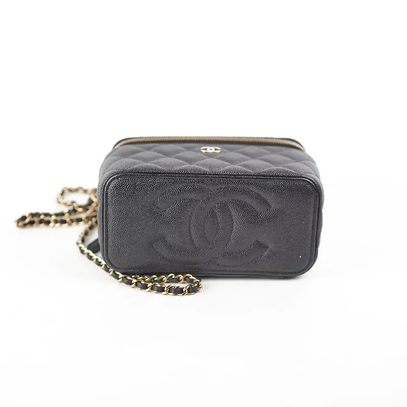 Chanel Chain Strap Handbag for Everyday UseChanel Vanity Caviar Black - New Version 23C