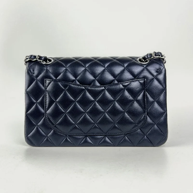 Chanel bags for women who love timeless fashionChanel Small Double Classic Flap Metallic Navy