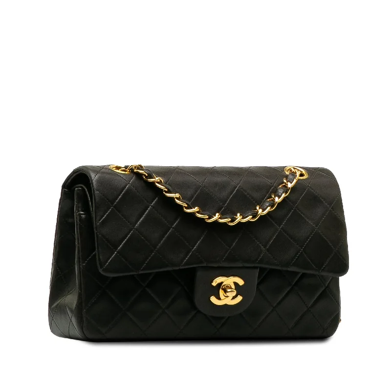 Chanel bags with iconic gold chainsChanel Small Classic Lambskin Double Flap Bag (U4aUjJ)