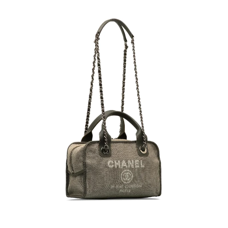 Chanel bags with gold, silver, and pearl accentsChanel Small Deauville Bowling Satchel (14IzyR)