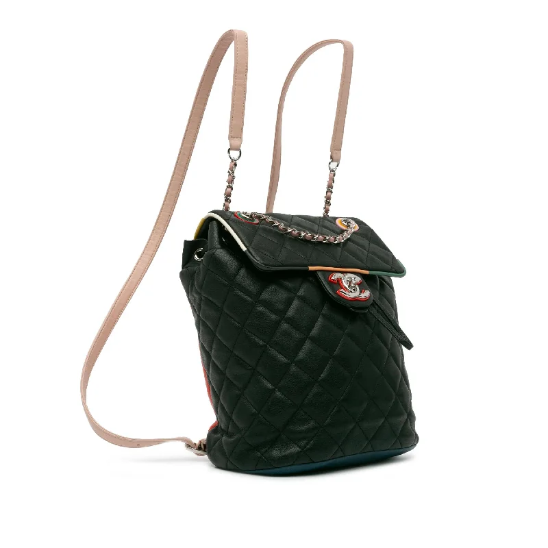 Chanel Luxury Handbag for High - End EventsChanel Small Lambskin Cuba Color Urban Spirit Backpack (a8CuVs)