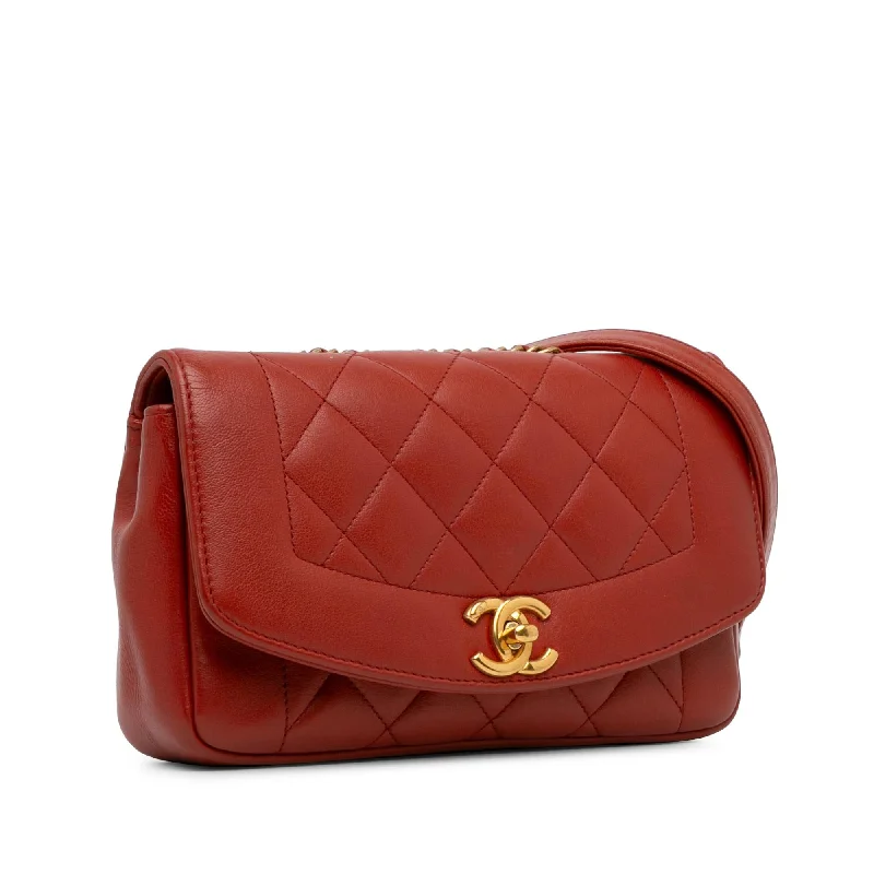 Chanel All - Match Handbag for Versatile StylingChanel Small Lambskin Diana Flap (WdK1ak)