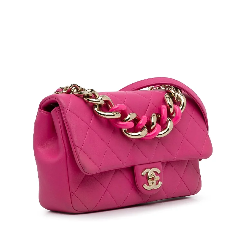 Chanel bags for women with a taste for high fashionChanel Small Lambskin Elegant Chain Single Flap (Ev5zBc)