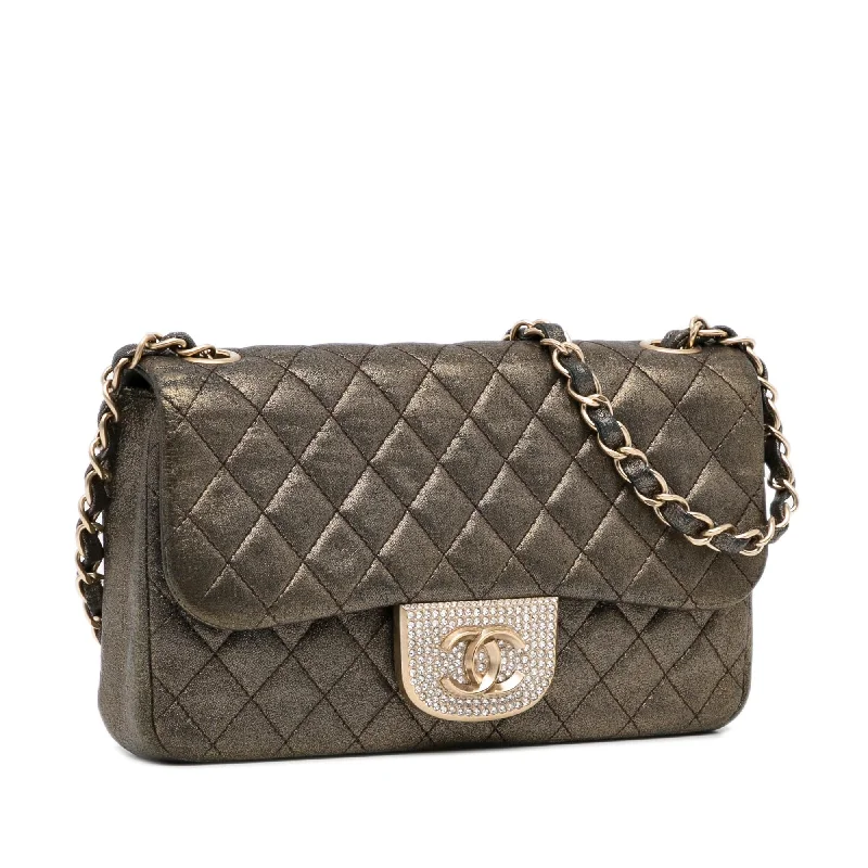 Chanel Classic Flap Bag for Evening PartyChanel Small Metallic Iridescent Pearl CC Crystal Single Flap Bag (EHwOc9)