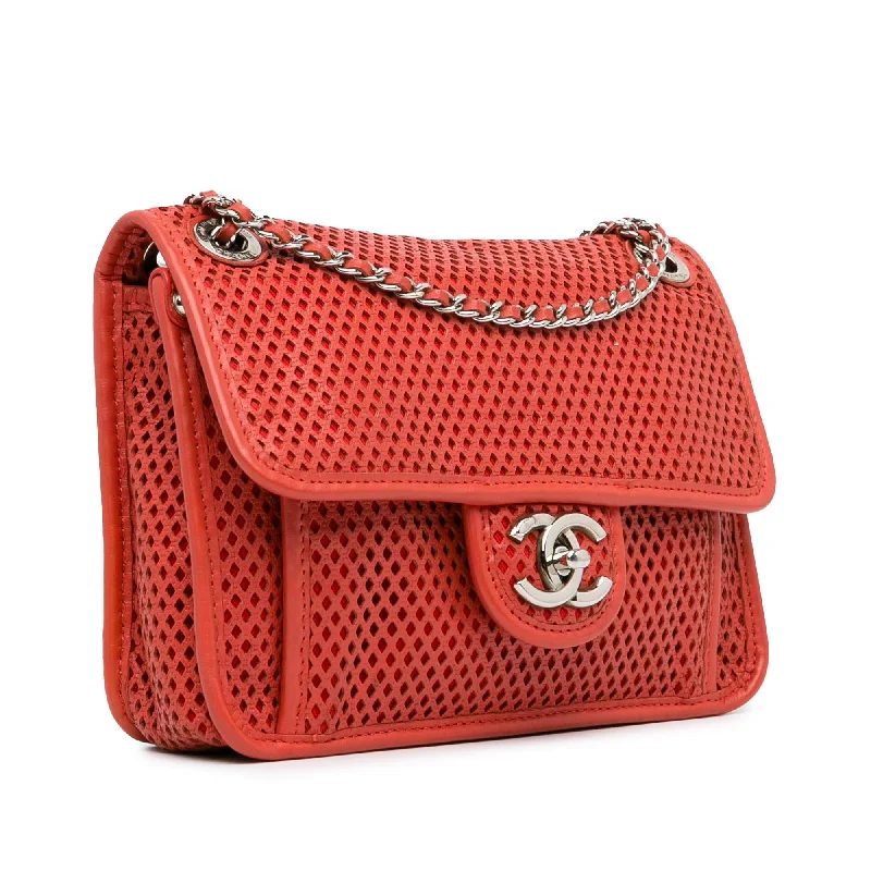 Chanel bags with the perfect balance of luxury and functionalityChanel Small Perforated Calfskin Up In The Air Flap (iEf845)