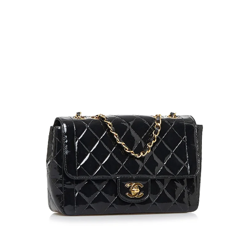 Chanel leather bags for everydChanel Small Quilted Patent Border Flap Bag (aW2dYK)