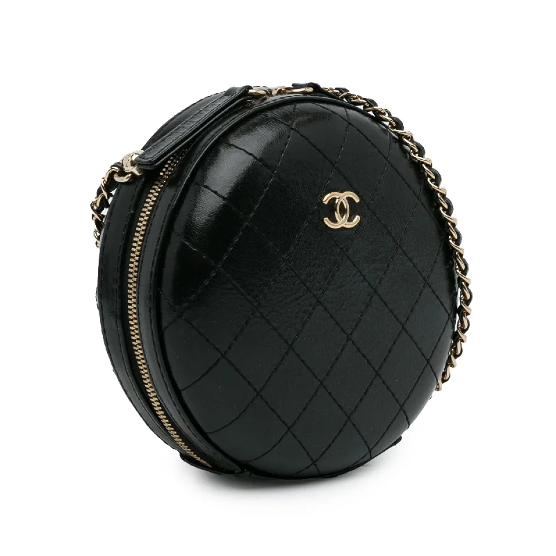 Chanel Classic Flap Bag for Evening PartyChanel Stitched Calfskin Round Crossbody (hbT1d0)