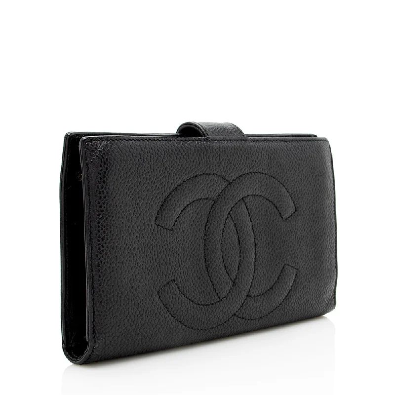 Chanel bags in luxury boutiques worldwideChanel Vintage Caviar Leather Timeless French Purse Wallet (18000)