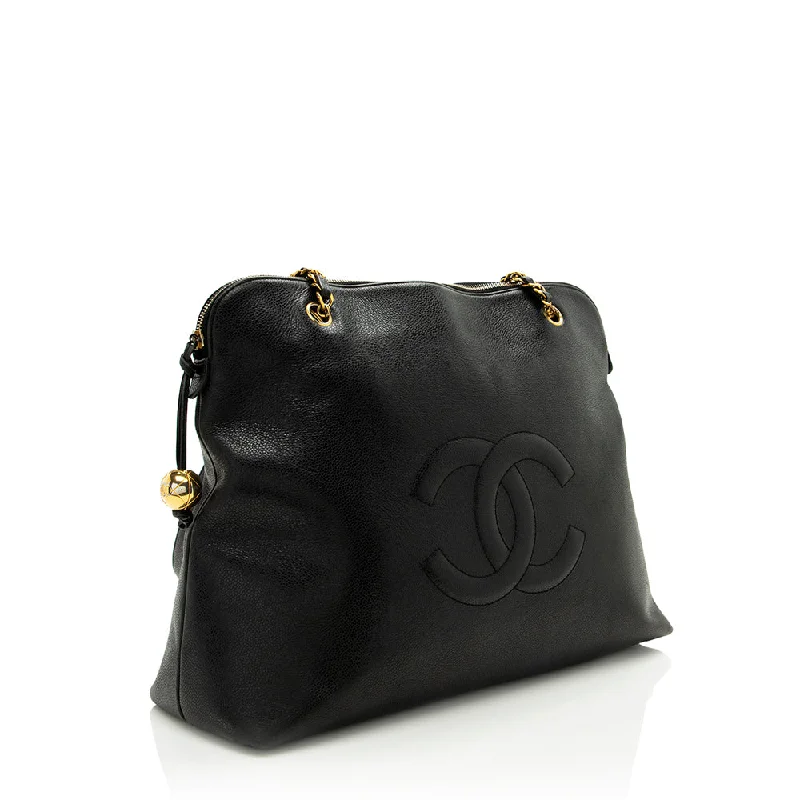 Chanel Designer Handbag with Unique DesignChanel Vintage Caviar Leather CC Chain Tote - FINAL SALE (17174)